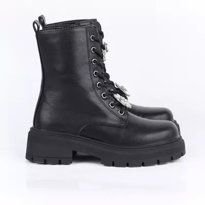 Bottines Décorées Avec des Perles