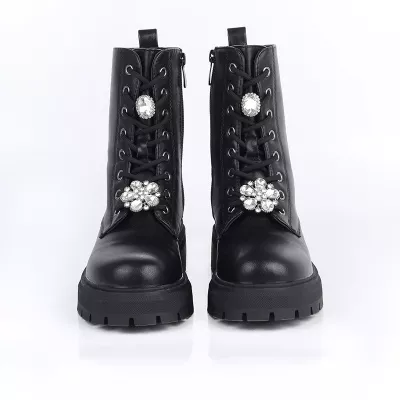 Bottines Décorées Avec des Perles