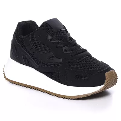 Baskets Noires à Semelle Épaisse