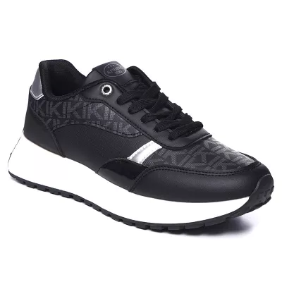 Baskets Noires Urban Style à Semelle Plateforme