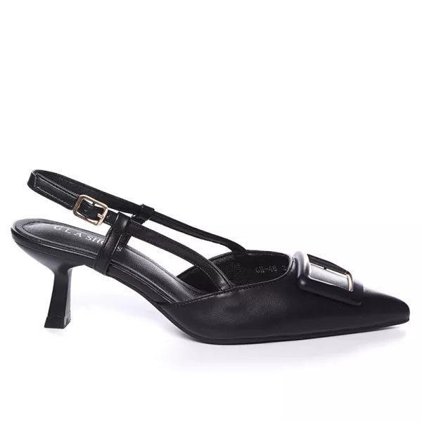 Escarpins Matte à Boucle Élégante