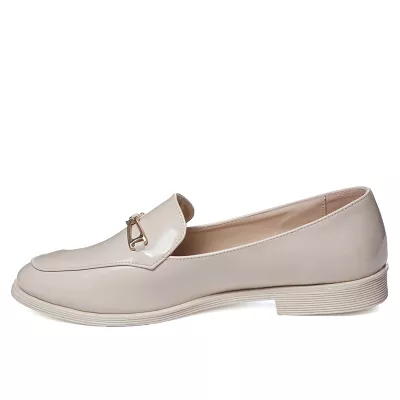 Mocassins en Vernies à Détail Métallique Doré – Élégance & Confort