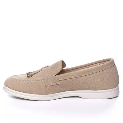 Mocassins en Daim à Pampilles Métalliques | Confort